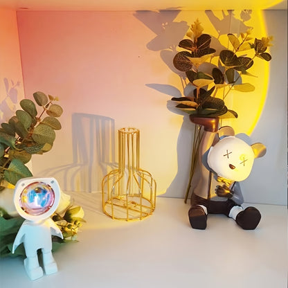 Rainbow Sunset LED Night Light Projector - Romantic Mood Lamp for Home Decor, Cute Robot Design, Perfect for Room and Wall Ambiance